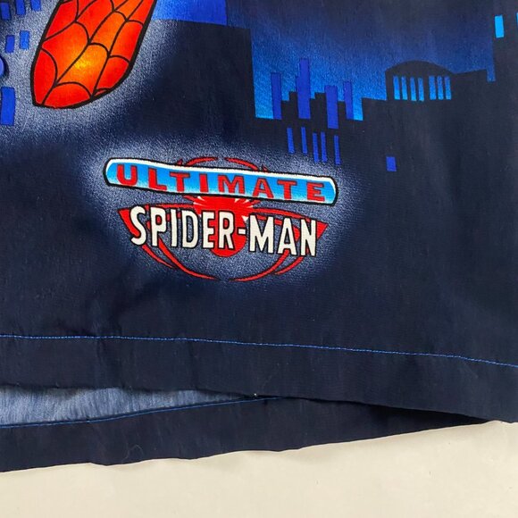 Vintage Y2K Ultimate Spiderman Shirt Mens Medium All Over Print Button Up Marvel - Picture 3 of 9